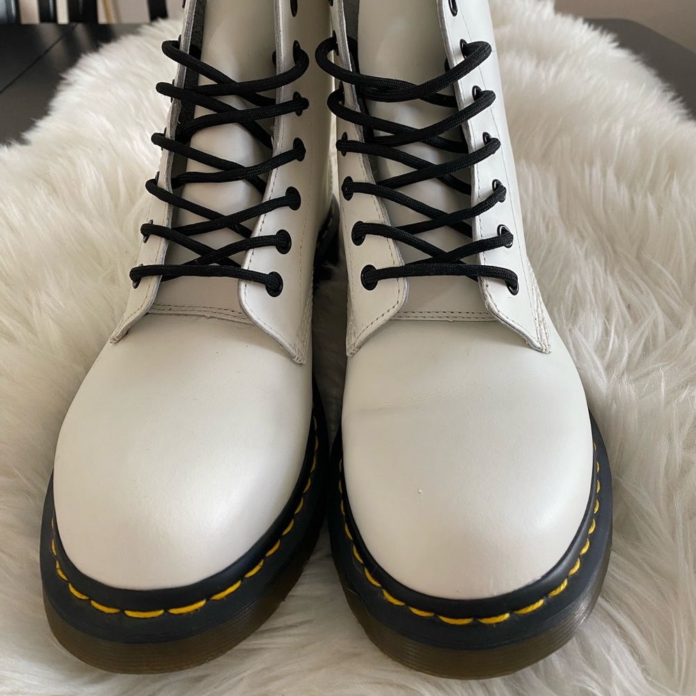White Dr. Martens womens boots